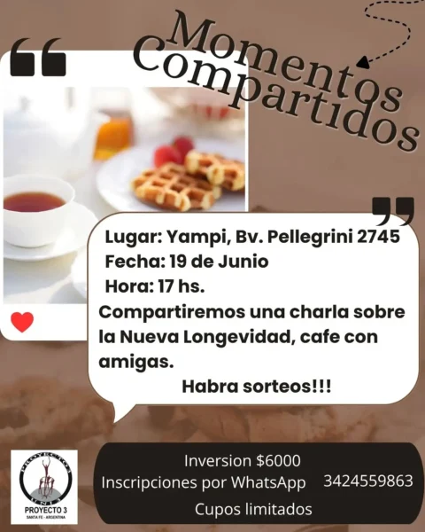 Invitamos a todos a la charla «Momentos compartidos»